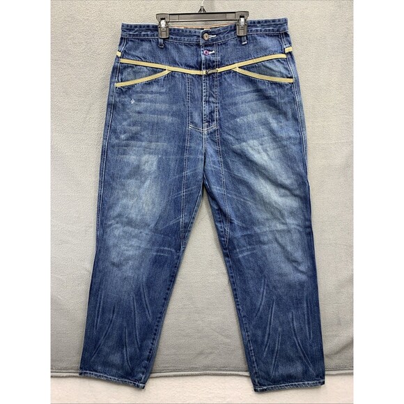 Marithe Francois Girbaud Denim Jeans Men Blue Skate Vintage Baggy Old School 36